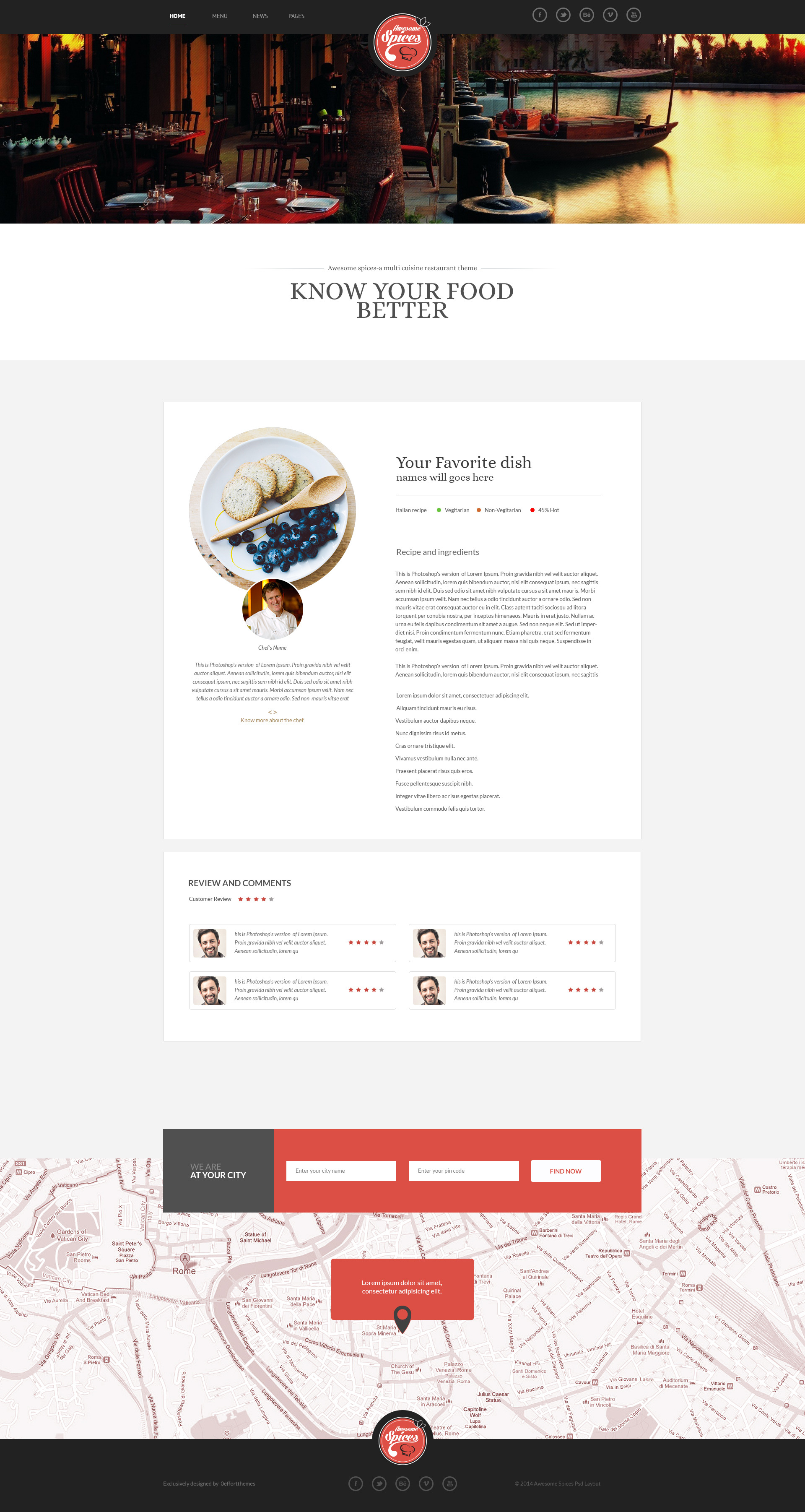 Awesome SpiceOne Page Restaurant Theme by WordPressStudio ThemeForest